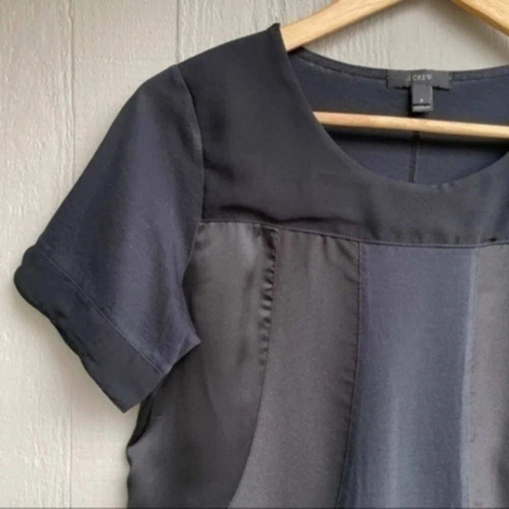 J. Crew Seamed Panel Black T-shirt​​​